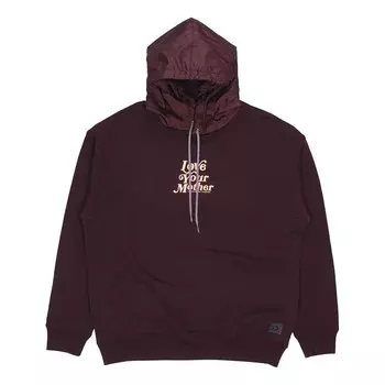 Толстовка renew retro hoodie 'burgundy' Converse, бургундия