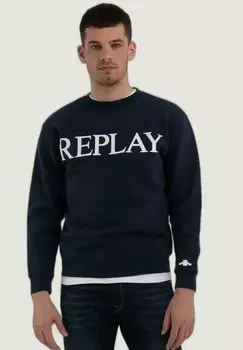 Толстовка Replay, каменно-синий деним