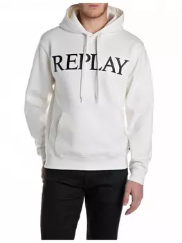 Толстовка Replay Sweatshirt BRUSHED FLEECE, белый