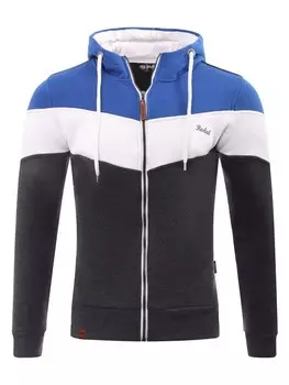 Толстовка RESLAD Sweatjacke Zipper 3-Colors, цвет blau-anthrazit