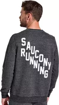 Толстовка Rested Crew Saucony, цвет Black Heather
