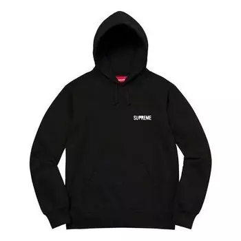 Толстовка restless youth hooded sweatshirt 'black white' Supreme, черный