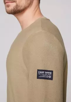 Толстовка REVERSED MIT PATCH-PRINT Camp David, коричневый