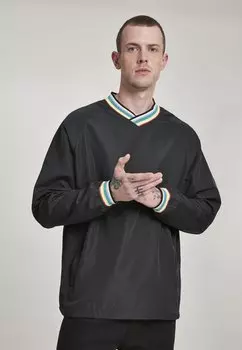 Толстовка RIB STOP V-NECK PULL OVER Urban Classics, цвет black