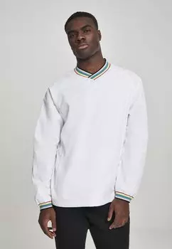 Толстовка RIB STOP V-NECK PULL OVER Urban Classics, белый/разноцветный