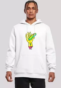Толстовка Rick And Morty Pickle Hand F4NT4STIC, белый