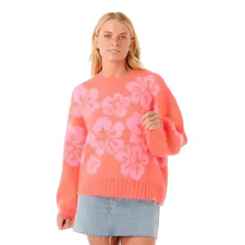 Толстовка Rip Curl Hibiscus Heat Jacquard Crew, оранжевый