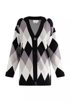 Толстовка RISA Strickjacke Mit Knpfen, черный