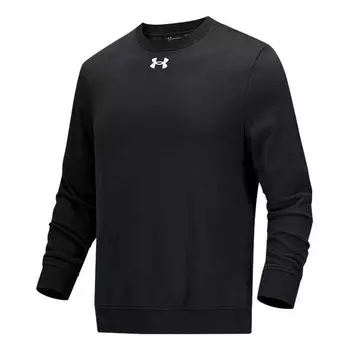 Толстовка rival fleece 2.0 crew pullover 'black' Under Armour, черный