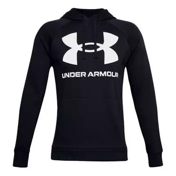 Толстовка rival fleece big logo hoodie 'black' Under Armour, черный
