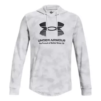 Толстовка rival terry hoodie 'white grey' Under Armour, белый