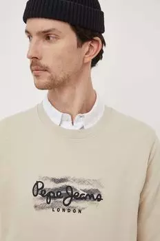 Толстовка Robinson из хлопка Pepe Jeans, бежевый
