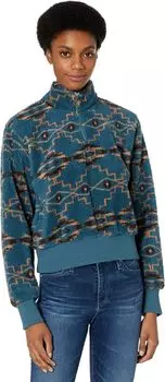 Толстовка Rock and Roll Cowgirl Aztec Sherpa 1/4 Zip Pullover 48T2354, индиго