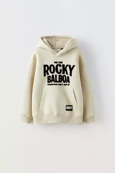 Толстовка rocky с флокированием ZARA, бежевый
