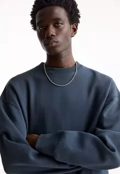 Толстовка ROUND NECK PULL&BEAR, темно-синий