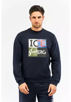 Толстовка ROUNDNECK WITH BIG ICE ICEBERG, темно-синий