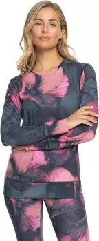 Толстовка Roxy Daybreak Base Layer Top, цвет True Black Pansy Pansy