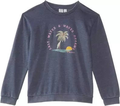 Толстовка Roxy Music and Me Crew Sweatshirt, цвет Mood Indigo