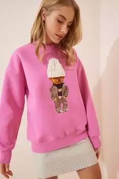 Толстовка - Розовый - Классический крой Happiness stanbul