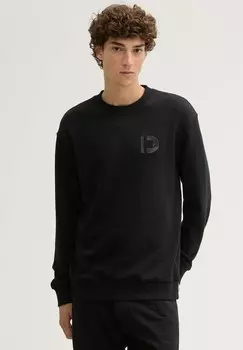Толстовка RUNDHALSAUSSCHNITT TOM TAILOR DENIM, черный