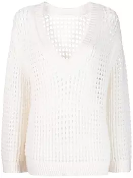 Толстовка рыхлой вязки с V-образным вырезом Dorothee Schumacher, белый