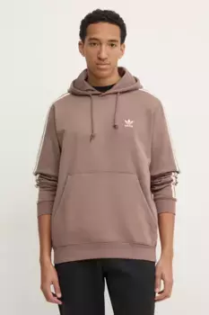 Толстовка с 3 полосками adidas Originals, коричневый