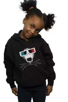 Толстовка с 3D-очками и 3D-очками Джека Скеллингтона «Кошмар перед Рождеством» Disney, черный