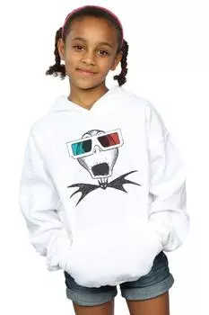 Толстовка с 3D-очками и 3D-очками Джека Скеллингтона «Кошмар перед Рождеством» Disney, белый