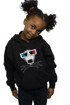 Толстовка с 3D-очками и 3D-очками Джека Скеллингтона «Кошмар перед Рождеством» Disney, черный