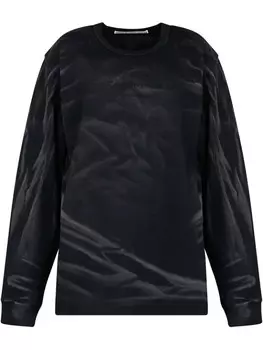 Толстовка с абстрактным принтом Alexander Wang, черный