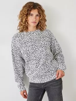 Толстовка с абстрактным принтом Estelle Ikat HUSH, черно-белый