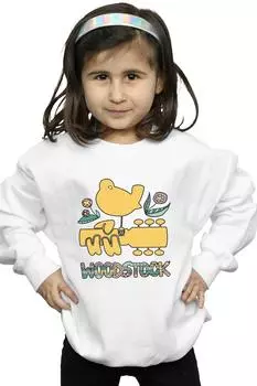 Толстовка с ацтекским узором «Птица» Woodstock, белый