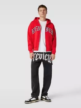 Толстовка с эффектной этикеткой EDGY LOGO Review, красный