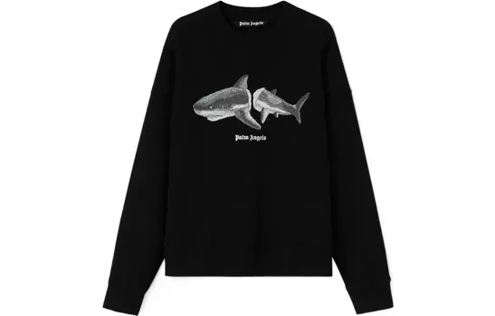 Толстовка с акулой Palm Angels, черный