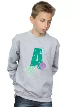 Толстовка с алфавитом A Is For Ariel Disney, серый