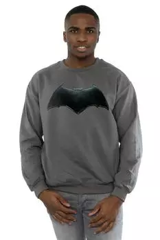 Толстовка с эмблемой Лиги справедливости из фильма Бэтмен DC Comics, серый