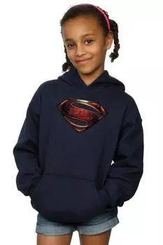 Толстовка с эмблемой Супермена из фильма «Лига справедливости» DC Comics, темно-синий