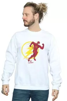 Толстовка с эмблемой The Flash Running DC Comics, белый