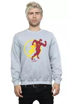 Толстовка с эмблемой The Flash Running DC Comics, серый