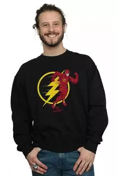 Толстовка с эмблемой The Flash Running DC Comics, черный