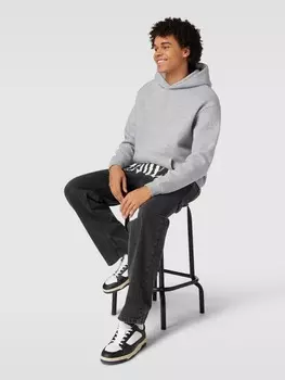 Толстовка с аппликацией лейбла модель "КЕНГУРУ" Review, светло-серый