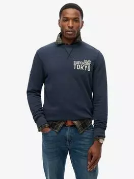 Толстовка с аппликацией на рабочую одежду Superdry, цвет Eclipse Navy