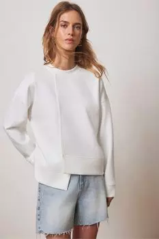 Толстовка с асимметричным подолом Mint Velvet, белый