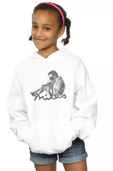 Толстовка с эскизом профиля Miles Davis, белый