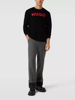 Толстовка с этикеткой, модель «Dem» HUGO, черный