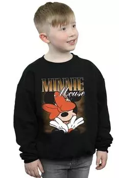 Толстовка с бантом Minnie Mouse Montage Disney, черный