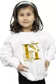 Толстовка с барсуком Хаффлпаффа Harry Potter, белый