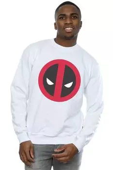 Толстовка с большим чистым логотипом Deadpool Marvel, белый