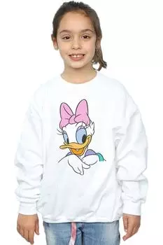 Толстовка с большим портретом Daisy Duck Disney, белый