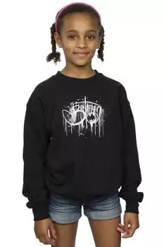 Толстовка с брызгами краски Бэтмена DC Comics, черный